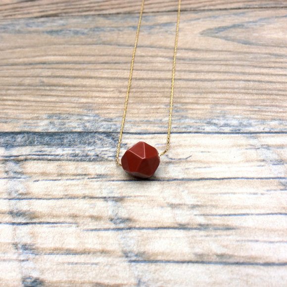 Red Jasper choker necklace 14k gold filled - Root Chakra , crystal healing - Picture 5 of 9